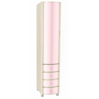 Шкаф многоцелевой Валерия ШК-154 дуб беленый/розовый (арт.7345)